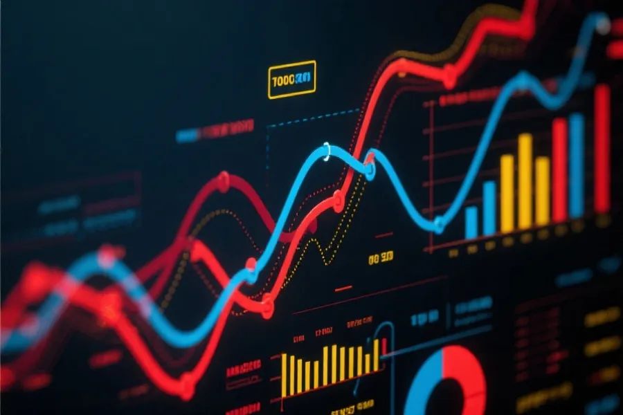历史数据到趋势分析的可视化示意图